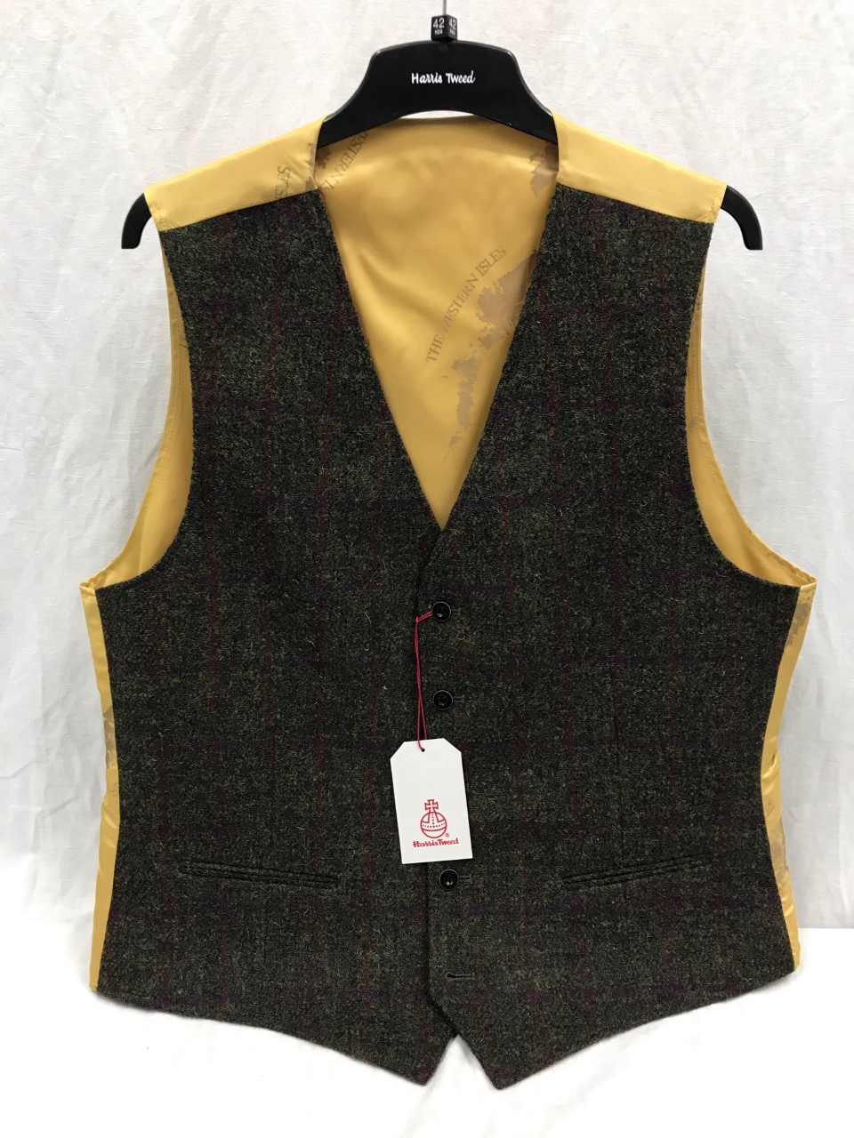 purple tweed waistcoat