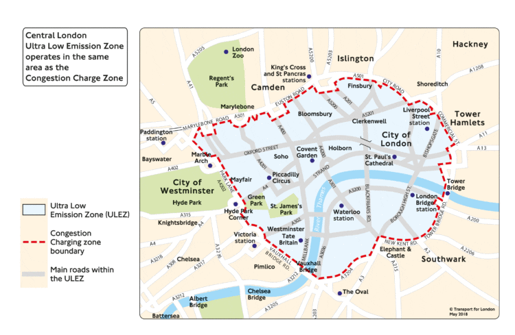 Ultra-low-emission-zone-map | Latest News